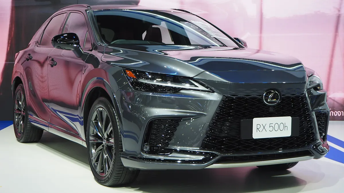 렉서스 RX500h 터보 하이브리드 SUV 전시차 전면 — RX500h 가격
